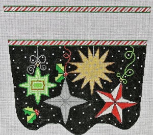 Peppermint Party - Stars Stocking Cuff