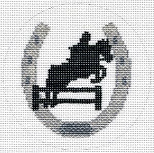 Horse Shoe with Jumper (black and white)