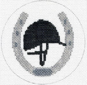 Horse Shoe w/ Helmet (black and white)