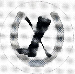Horse Shoe w/Boot and Crop (black and white)