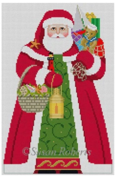 Nautical Santa Red Tree Topper - Front