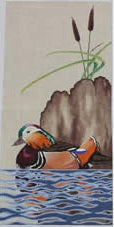 Madarin Duck w/Cattails (Kathryn Molineux)