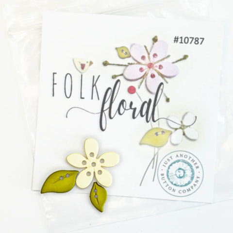 Folk Floral Vanilla Poppy & Leaves (JABC)