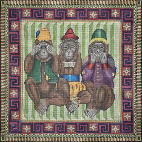 No Evil Monkey Pillow (Melissa Shirley)