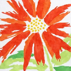 Large Orange Splash Flower (Jean Smith)