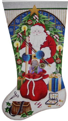 Fishing Christmas Stocking - 13 mesh