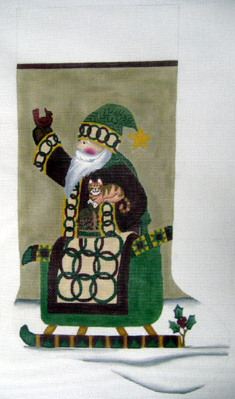 Santa and Sleigh Stocking