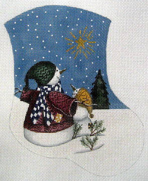 Snowmen with Shining Star - Mini Sock