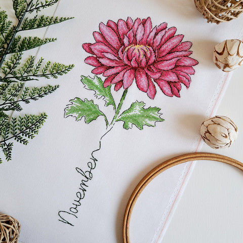 Birth Month - November Chrysanthemum (Artmishka)