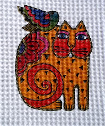 Orange Cat with Bird