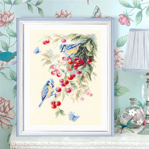 Blue Tits and Cherry (Magic Needle)