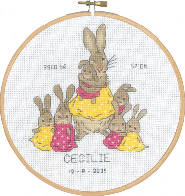 Rabbit Mom - Birth Announcement (Permin)