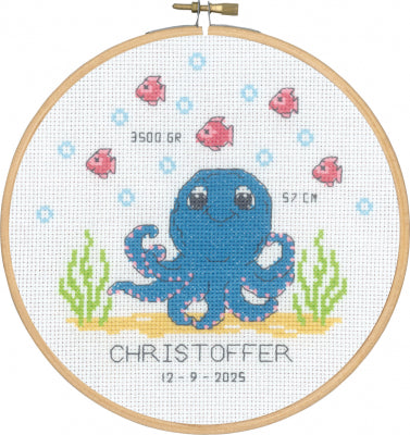 Octopus - Birth Announcement (Permin)