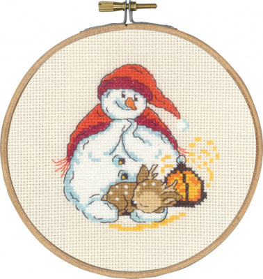 Snowman and Roe Fawn Hoop (Permin)