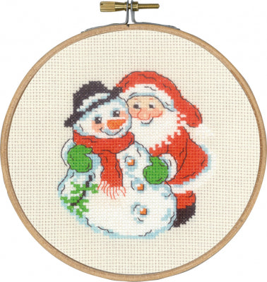 Snowman and Santa Claus Hoop (Permin)