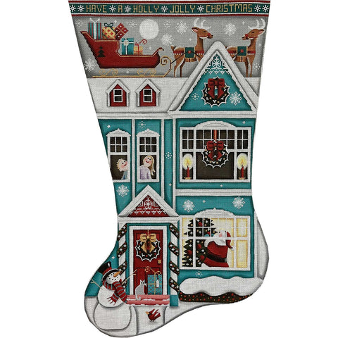 Holly Jolly Christmas Stocking - 13M (Rebecca Wood)