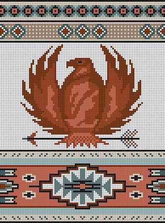 Eagle With Patterns Rug