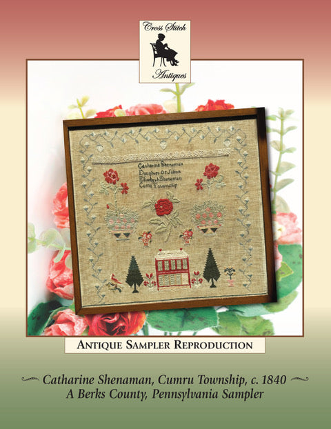 Catharine Shenaman, Cumru Township, c. 1840 (Cross Stitch Antiques)