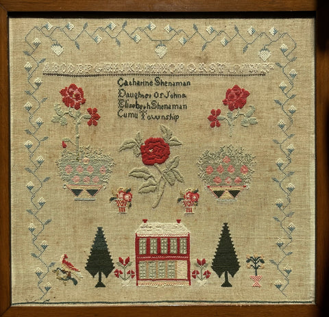 Catharine Shenaman, Cumru Township, c. 1840 (Cross Stitch Antiques)