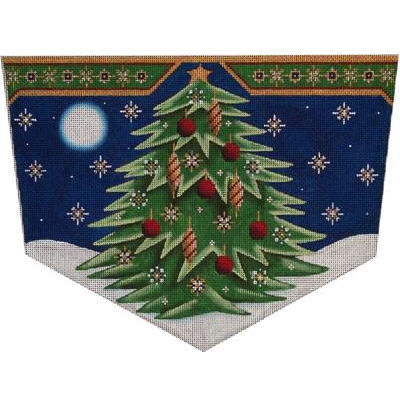 Red Christmas Tree Cuff  (13 mesh)