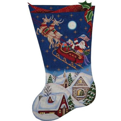 In The Sky Stocking - 13ct Mesh