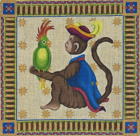 Parrot Monkey Pillow (Melissa Shirley)