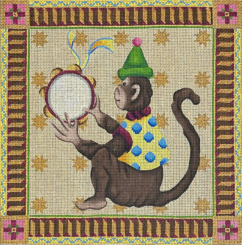 Tambourine Monkey Pillow (Melissa Shirley)