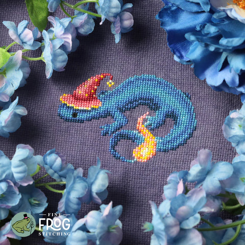 Wizardly Newt (Fine Frog Stitching)