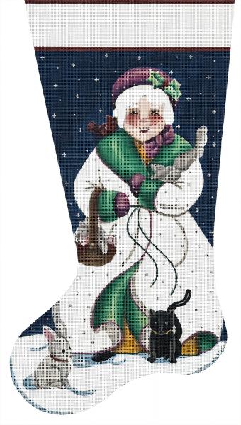 Mrs Claus w/Friends Stocking (Melissa Shirley)