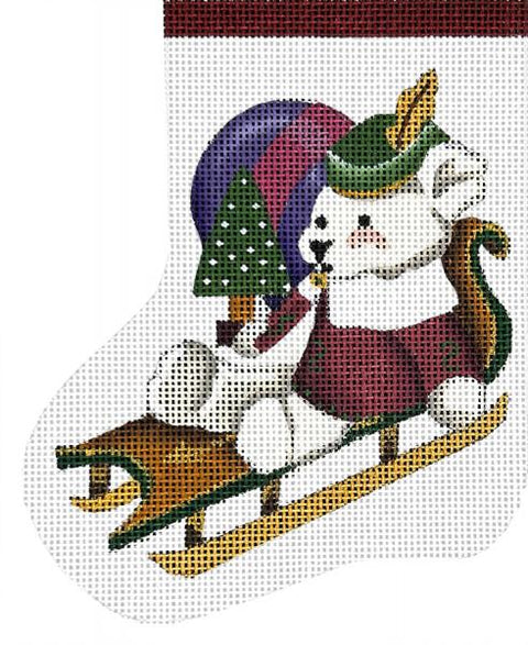 Sled Bear Mini-Sock (Melissa Shirley)