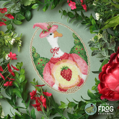 Strawberry Goose Witch (Fine Frog Stitching)