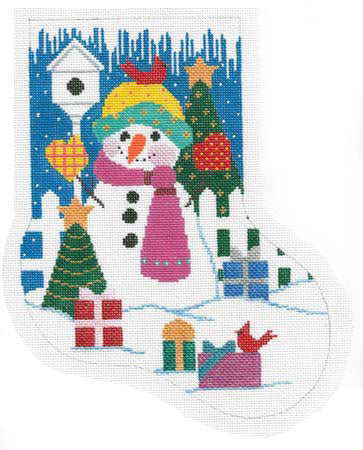 Snowman Scene Midi Sock