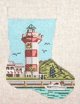 Hilton Head Lighthouse Mini Stocking (Needle Crossings)