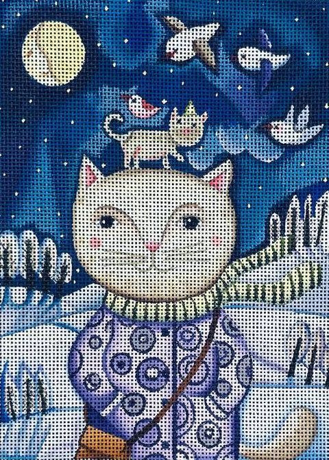 Winter Cat (Mindys Needlepoint)