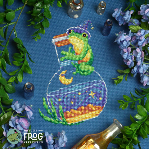 Amphibian Alchemist (Fine Frog Stitching)