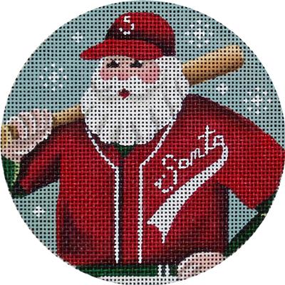Baseball Santa Ornament