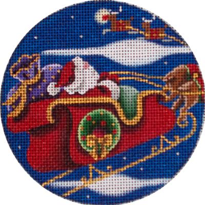 Santa In The Sky Ornament