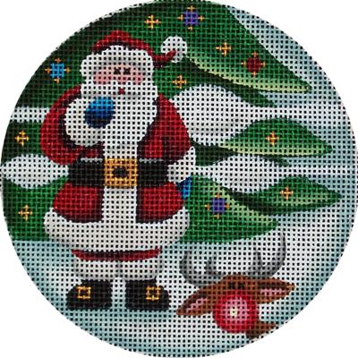 Santa and Rudolph Ornament