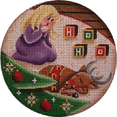 Girl and Reindeer Ornament