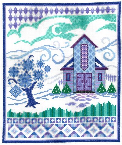 Barn with Winter Quilts (Ursula Michael)