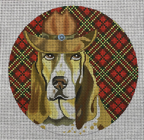 Cowboy Bassett Ornament (Mindys Needlepoint)