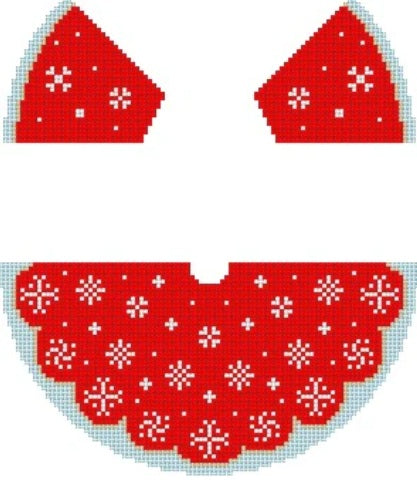3D Angel - Snowflakes on Red (Susan Roberts)