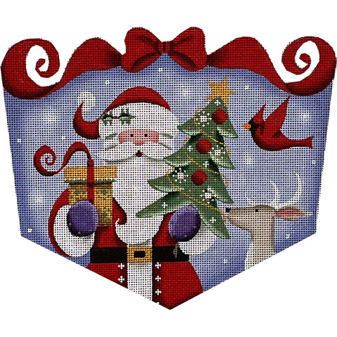 Folksy Santa Stocking Cuff - 13M (Rebecca Wood)