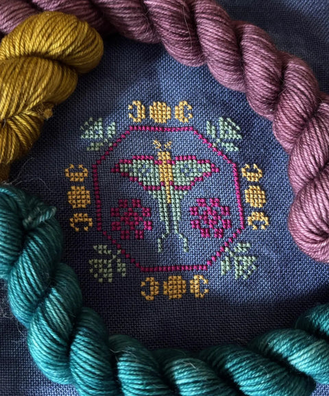 Quirky Quaker Luna Moth (Darling & Whimsy Designs)