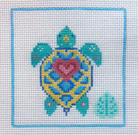 Turtle - Pink Heart/Teal (MM Designs)