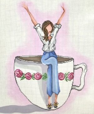Sitting on the Rim/Coffee Cup (Rose Hill Designs)