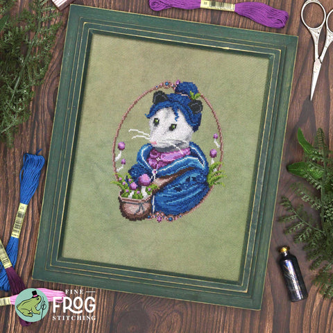 Opossum Forager (Fine Frog Stitching)