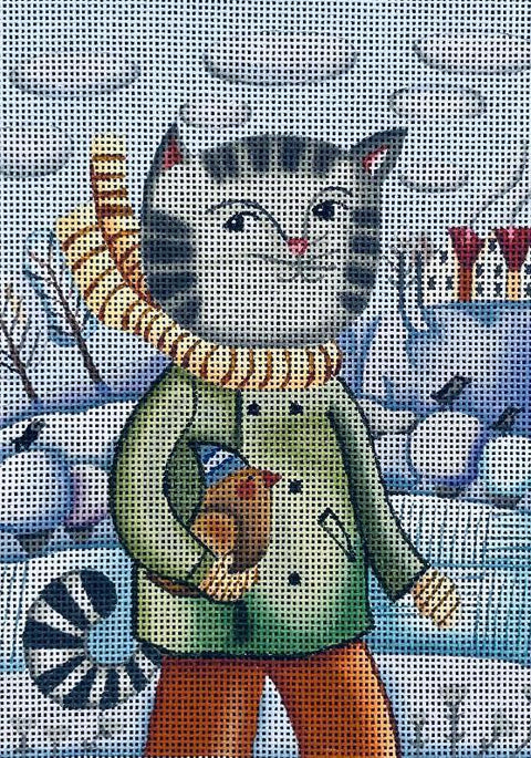 Winter Kitty 2 (Mindys Needlepoint)