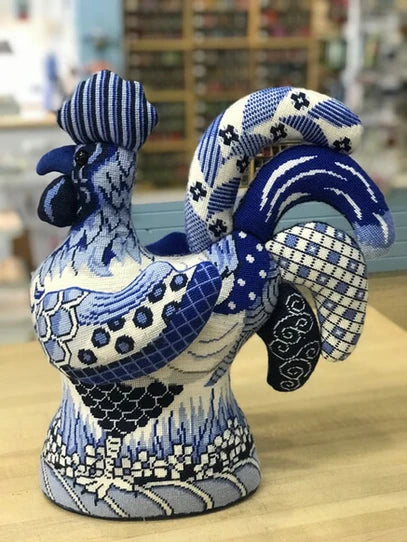 Rooster Blue/White