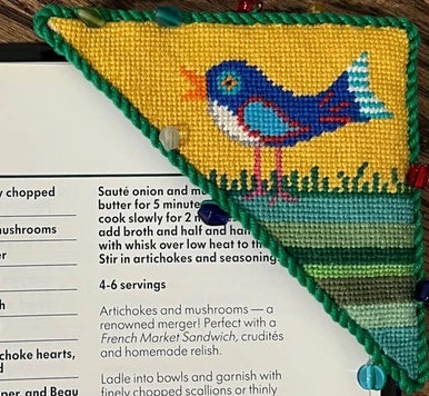 Bookmark Triangle - Blue Bird (Patti Mann)